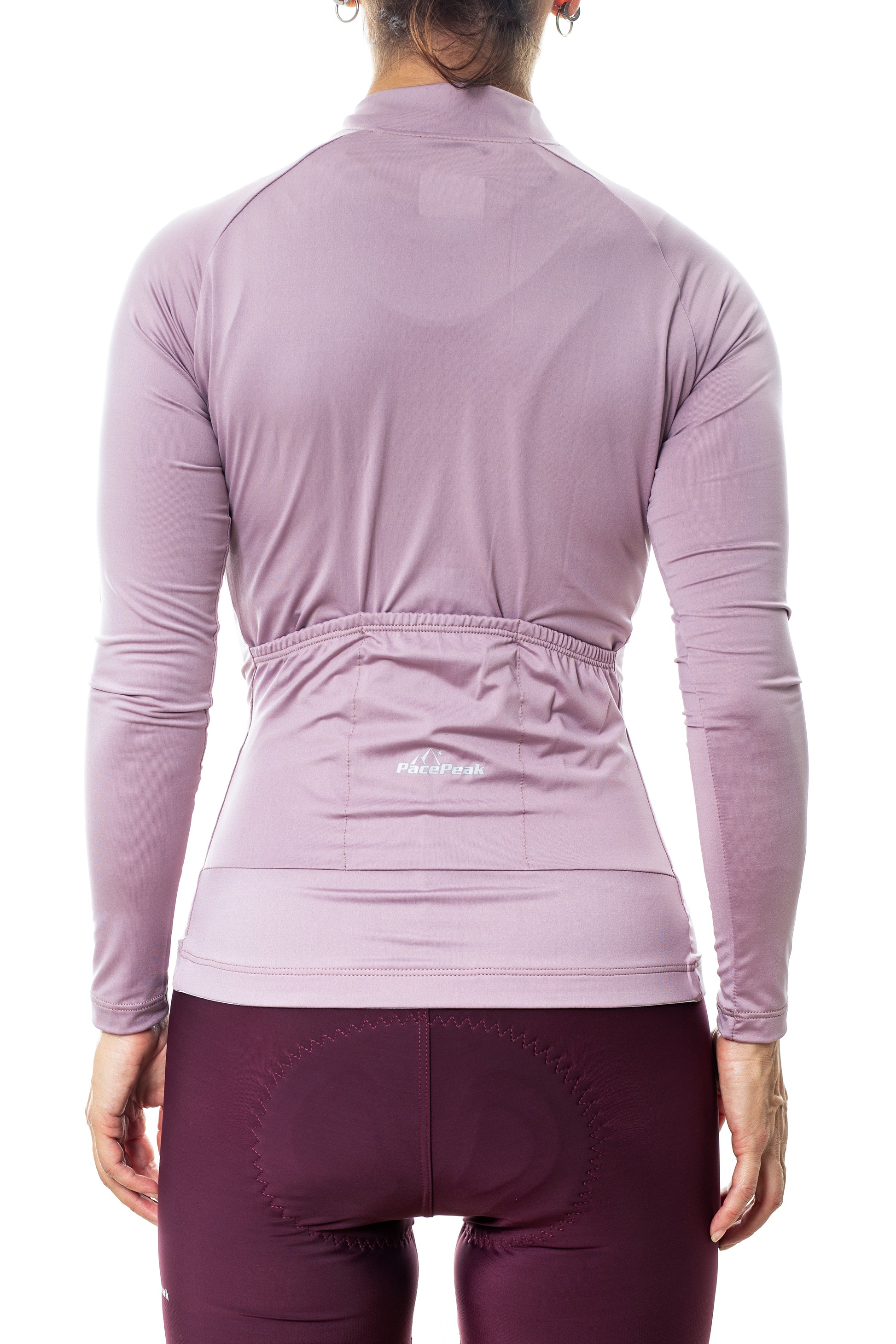 Long Sleeve Cycling Jersey#color_Blackberry-Milkshake
