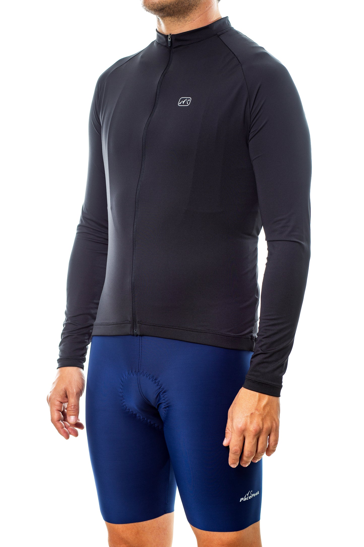 Long Sleeve Cycling Jersey#color_black