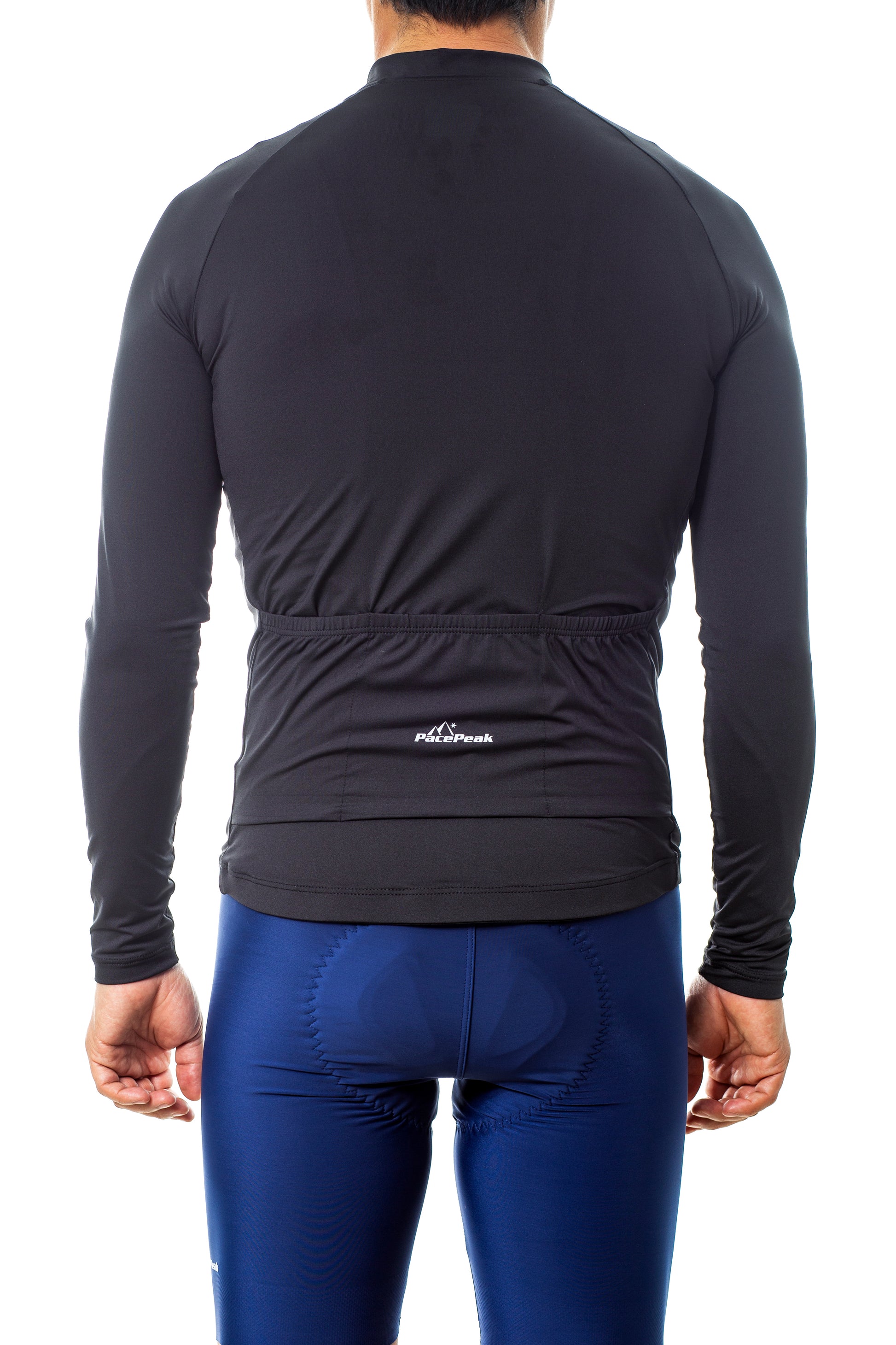 Long Sleeve Cycling Jersey#color_black