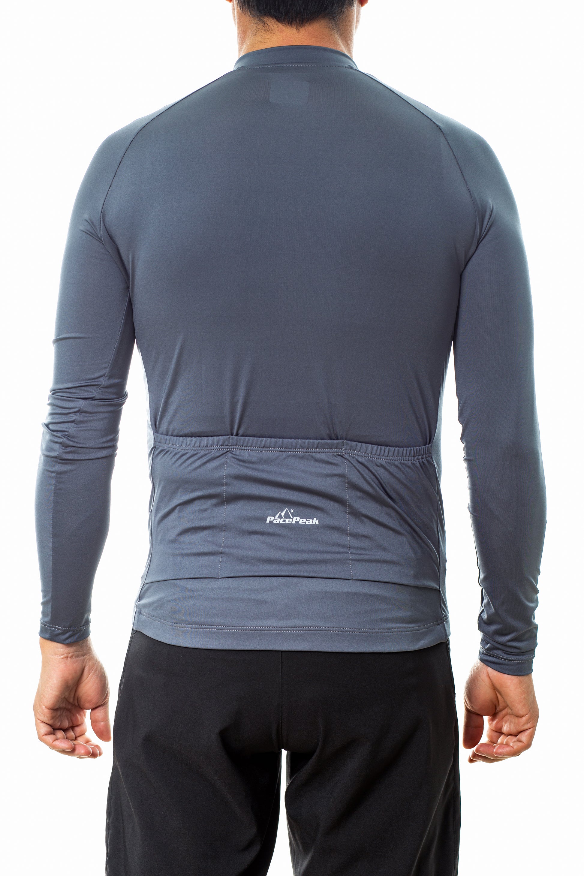 Long Sleeve Cycling Jersey#color_grey