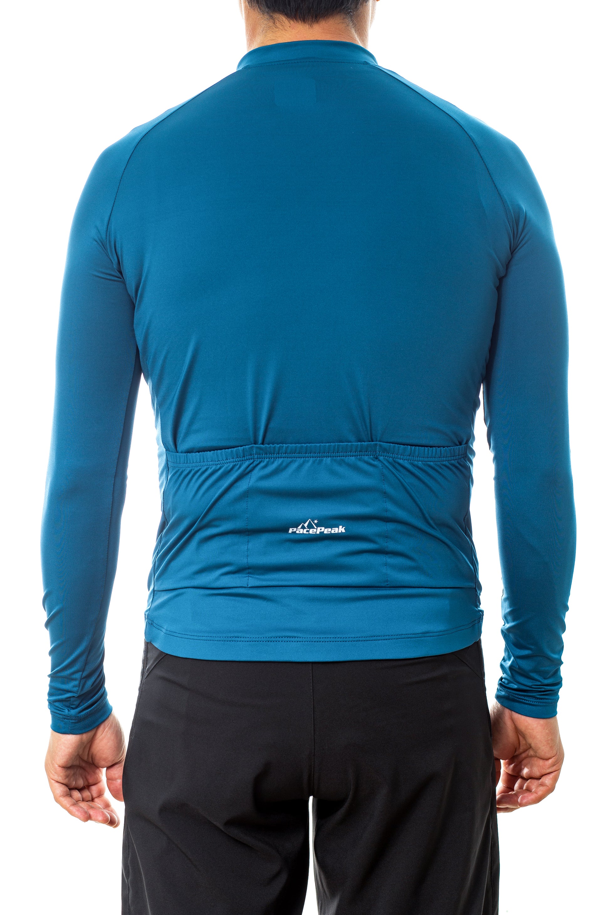 Long Sleeve Cycling Jersey#color_cerulean